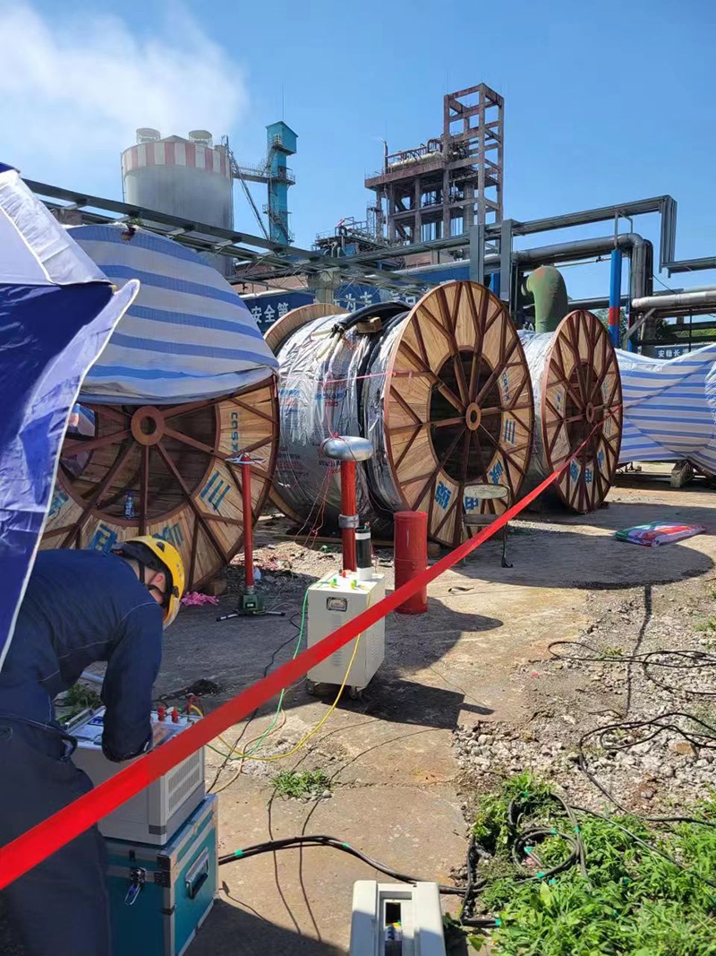 弘旭公司顺利开展硝区35KV新入库电缆耐压试验(图2)