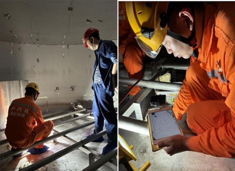 在炎热储罐内进行金相分析