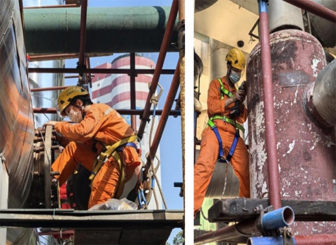 弘旭团总支青年突击队“战高温，斗酷暑”